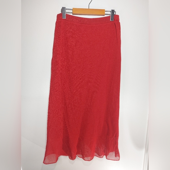 Moda Dionisio Pellizzari Red Maxi Skirt Size L - Picture 1 of 7